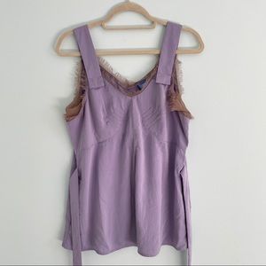 With POCKETS Simply Vera Romantic Chemise Blouse with Frayed Lace Detail